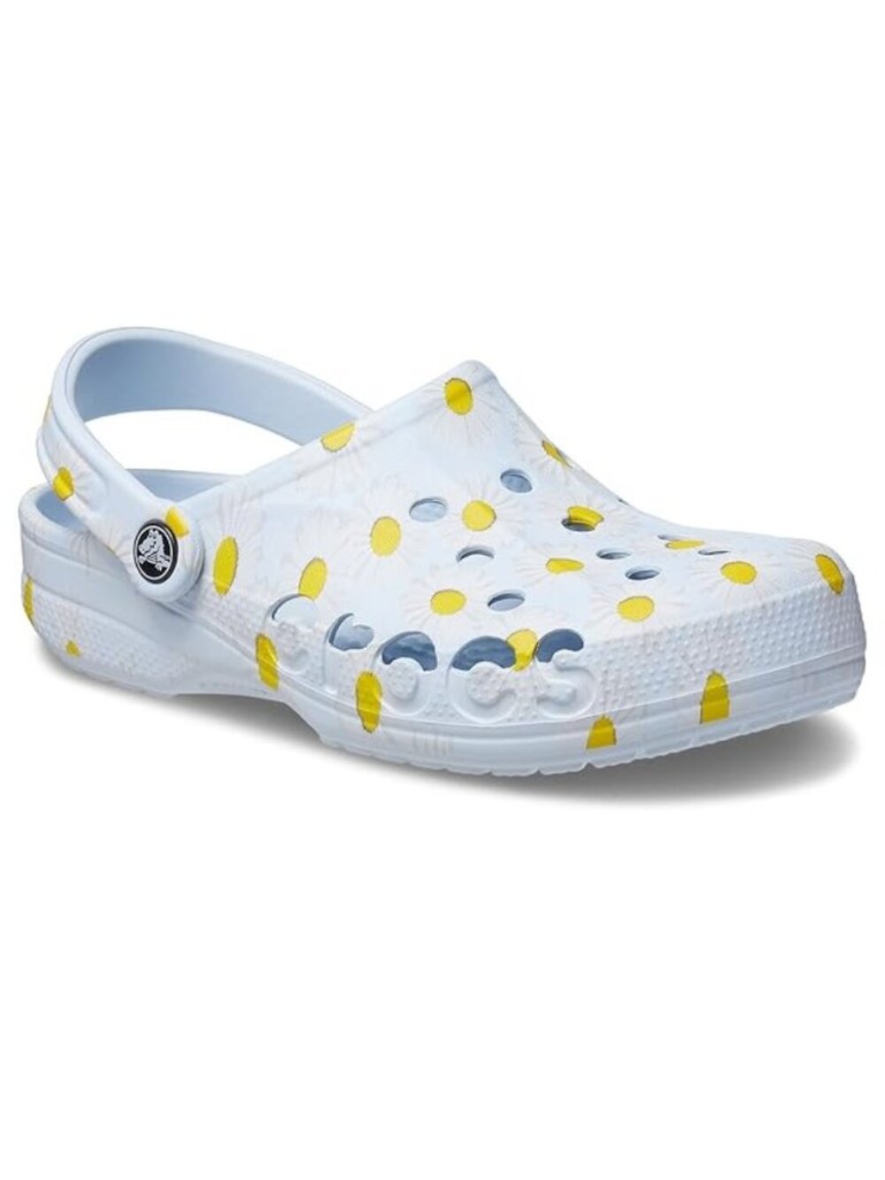 Crocs Baya Floral Clogs Men Size 13 Blue Yellow Lightweight Comfort Slip On
